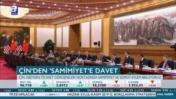 Çin'den ABD'ye samimiyet daveti
