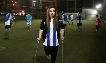 Sağ bacağı olmayan Ayşegül’ün ampute futbol tutkusu