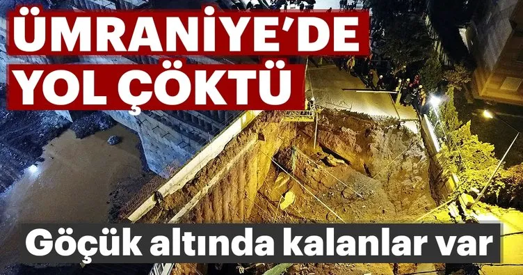 Ümraniye'de metro inşaatının yakınında göçük