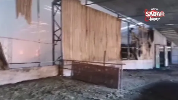 Gönen'de büyükbaş hayvan çiftliğinde yangın çıktı | Video