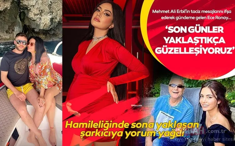 Mehmet Ali Erbil’in taciz mesajlarını ifşa ederek gündeme gelen Ece Ronay… Hamileliğinde sona yaklaşan şarkıcıya yorum yağdı ‘Son günler yaklaştıkça güzelleşiyoruz’
