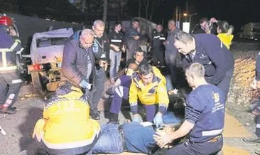 Pozantı’da kamyonet çitlere çarptı