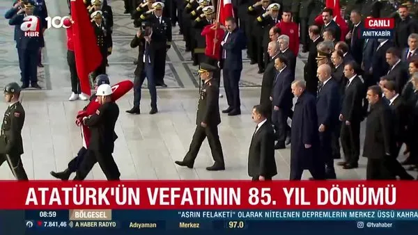 Atatürk’ün ebediyete intikalinin 85. yıl dönümünde Anıtkabir'de tören | Video