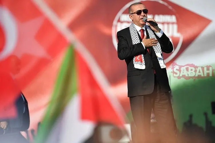 Cumhurbaşkanı Erdoğan önderliğinde Yenikapı’da Kudüs’ün yanında tek ses oldular!