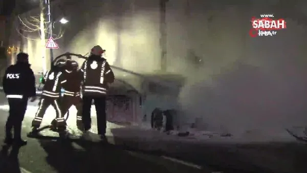 Beşiktaş’ta olaylı gece! Lüks aracının yandığını görünce önce ağladı, sonra kavga etti | Video