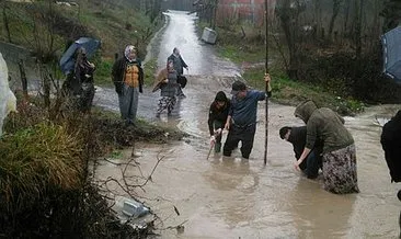 Zonguldak’ta Üveyikli Köyü’nün yolu her yağmurda ulaşıma kapanıyor
