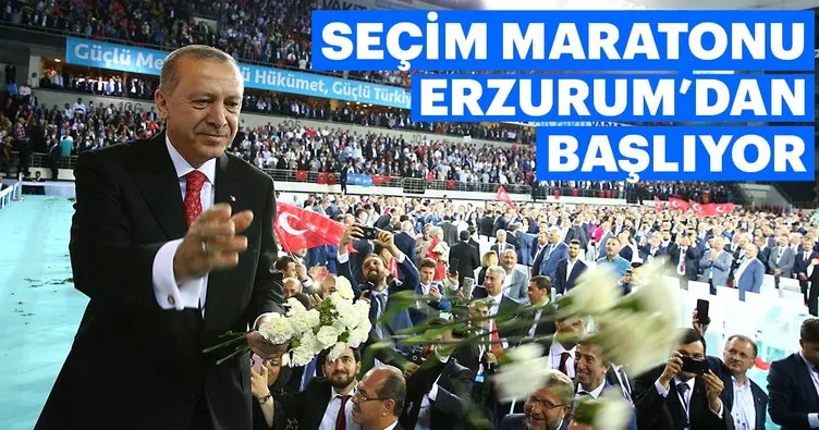 Seçim maratonuna Erzurum’dan start