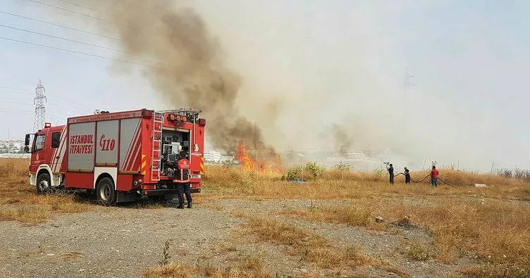 Son Dakika Haber: E-5 kenarındaki arazide yangın!
