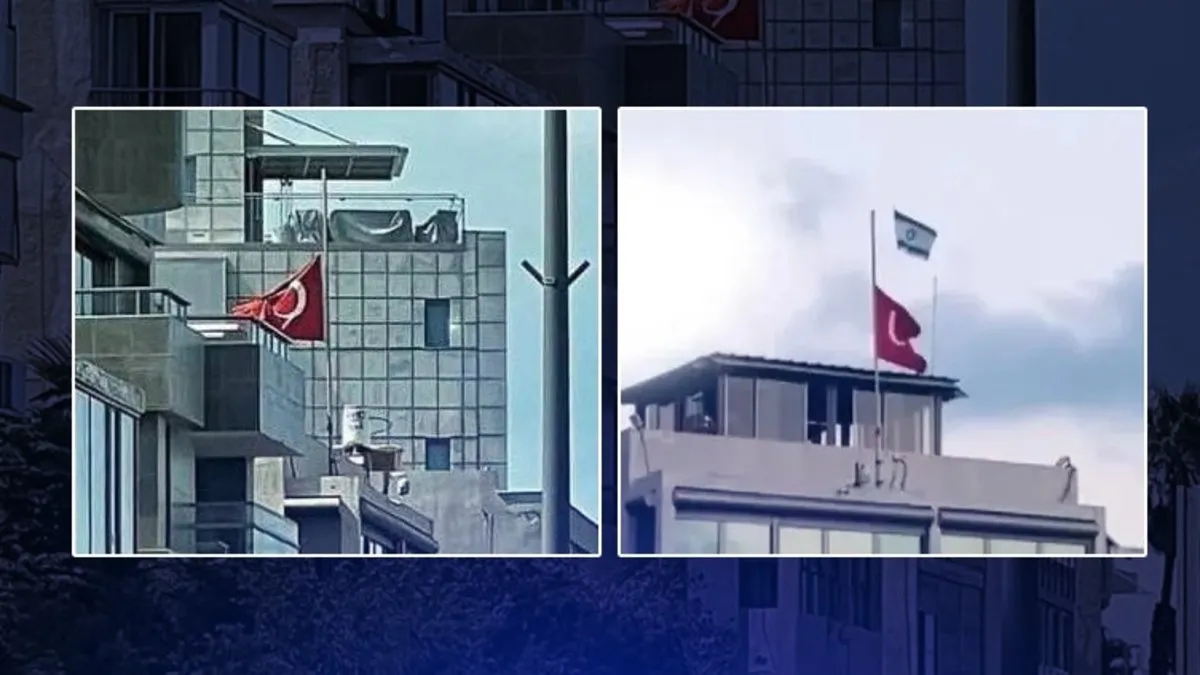 İsrail'de Türk Bayrağına yönelik alçak provokasyon: Drone ile İsrail bayrağı açtılar