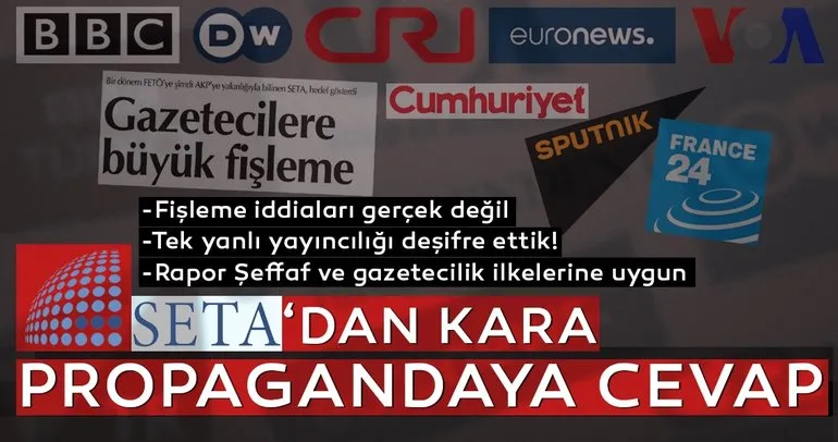 SETA’dan kara propagandaya cevap!