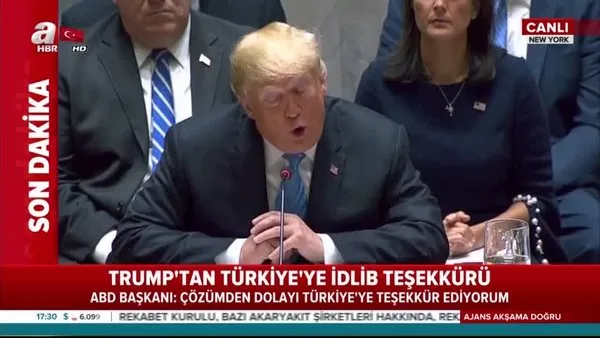 Trump'tan Türkiye'ye İdlib teşekkürü
