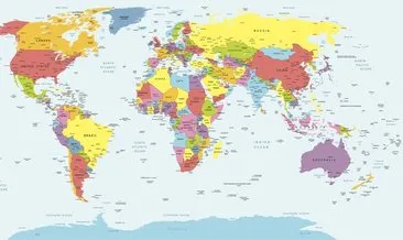 DÜNYA HARİTASI 2023, Gerçek Dünya Siyasi Haritası Ülkeler ve Fiziki Kıtalar Atlası HD Büyük Hali