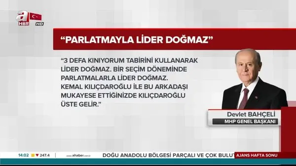 MHP Lideri Devlet Bahçeli'den İmamoğlu'nun sloganıyla ilgili flaş açıklama!
