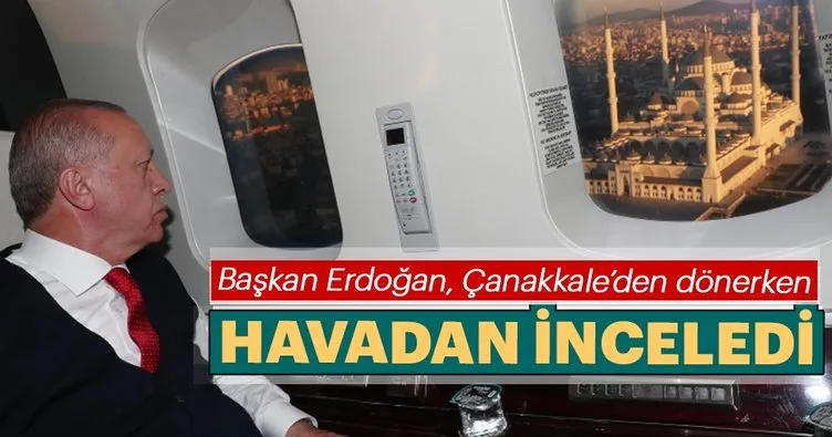 Erdoğan Çamlıca Camii’ni havadan inceledi