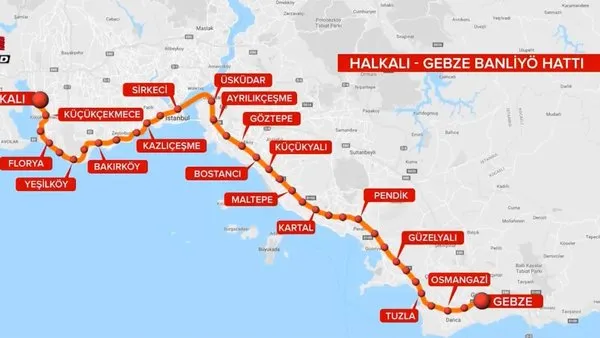 İşte açılışını Cumhurbaşkanı Erdoğan'ın yaptığı Gebze-Halkalı Banliyö Tren Hattı'nın tüm durakları!