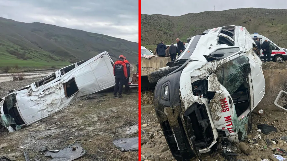 Muş’ta yolcu minibüsü dere yatağına yuvarlandı: 16 yaralı! Muş’ta yolcu minibüsü dere yatağına yuvarlandı: 16 yaralı!