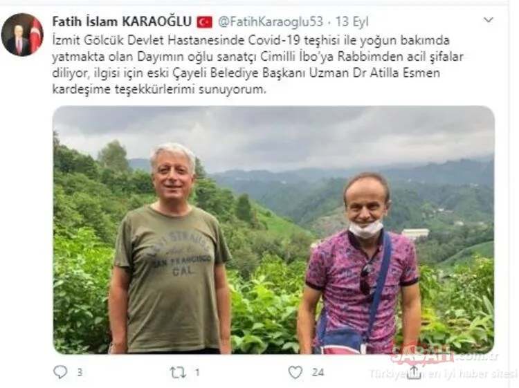 Cimilli İbo�nun sağlık durumu nasıl? Corona virüsü olup yoğun bakıma