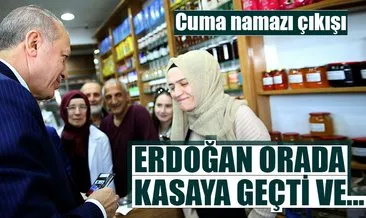 Cumhurbaşkanı Erdoğan şarküteride alışveriş yaptı