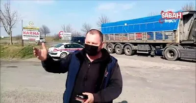 Tekirdağ’da ceza yiyen kamyon şoföründen takdir toplayan sözler | Video