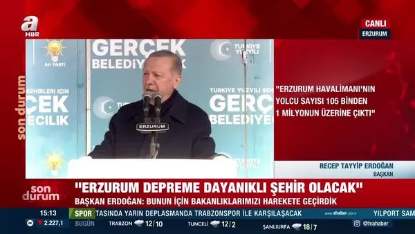 Başkan Erdoğan'dan Erzurum mitinginde önemli açıklamalar | Video