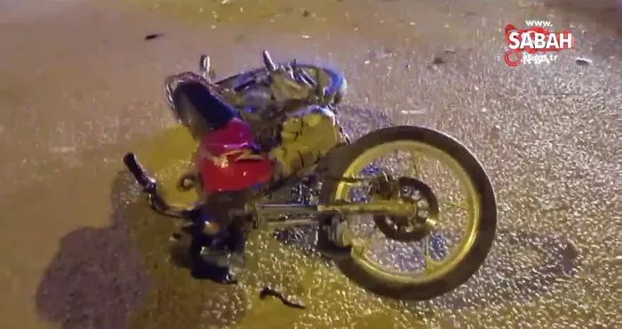 Otomobil ile motosiklet çarpıştı: 1 yaralı | Video