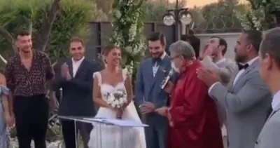 Oyuncu İsmail Ege Şaşmaz ve Hande Ünal bu akşam Manisa’da evlendi | Video