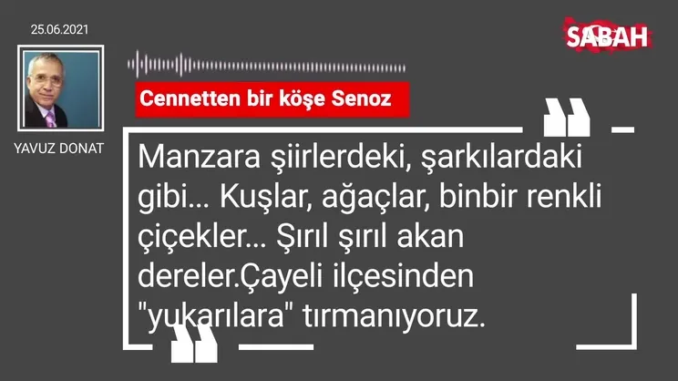 Yavuz Donat | Cennetten bir köşe Senoz