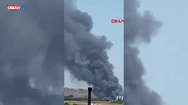 Çatalca’da fabrikada yangın! | Video
