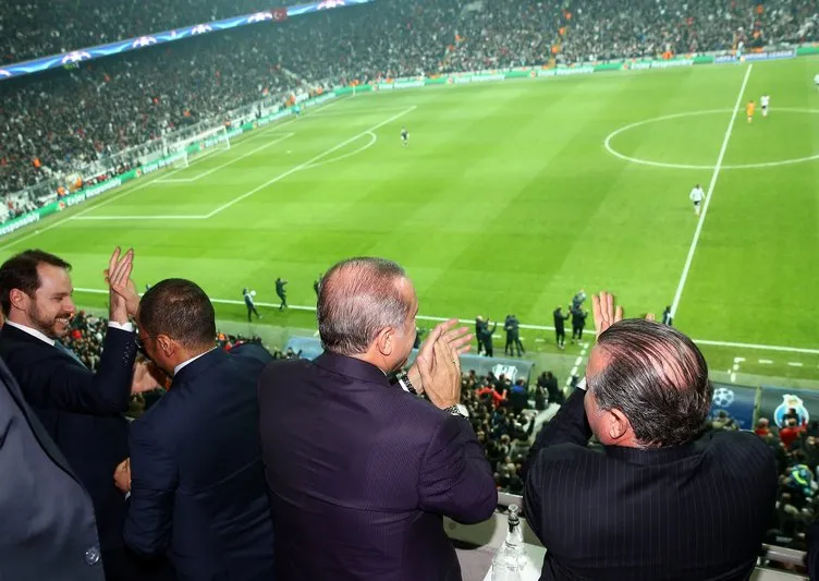 Cumhurbaşkanı Erdoğan Beşiktaş maçını locadan izledi