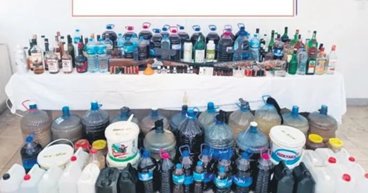 Sakin kentte kaçak içki operasyonu