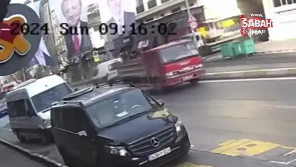 Beyoğlu'nda facianın eşiğinden dönülen vinç kazasının görüntüleri ortaya çıktı | Video