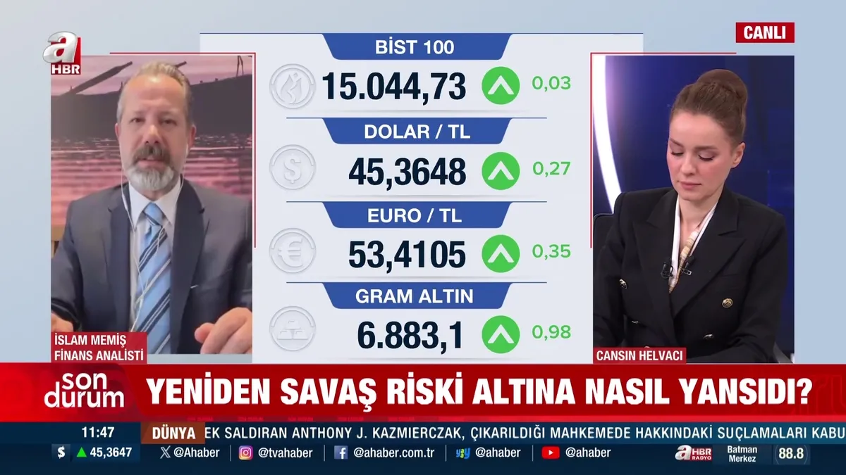 Yeniden savaş riski altına nasıl yansıdı? Altın yeniden rekor kırar mı? İslam Memiş’ten açıklama! | Video videosunu izle Yeniden savaş riski altına nasıl yansıdı? Altın yeniden rekor kırar mı? İslam Memiş’ten açıklama! | Video videosunu izle