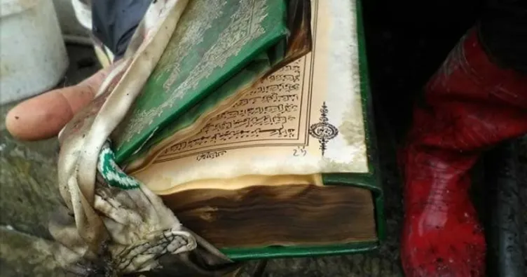 Kül olan evde Kur’an-ı Kerim yanmadı