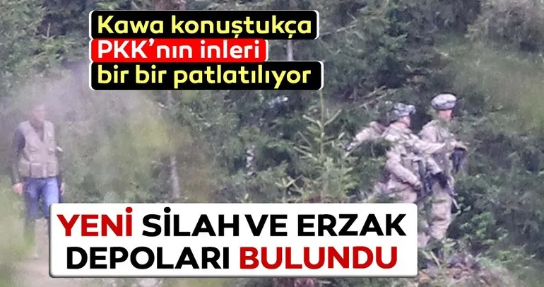 Gümüşhane’de terör örgütü PKK’ya ait silah ve erzak deposu imha edildi