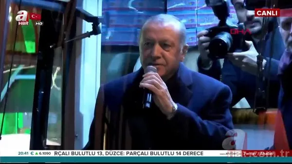Başkan Erdoğan Güneysu'da vatandaşlara hitap etti