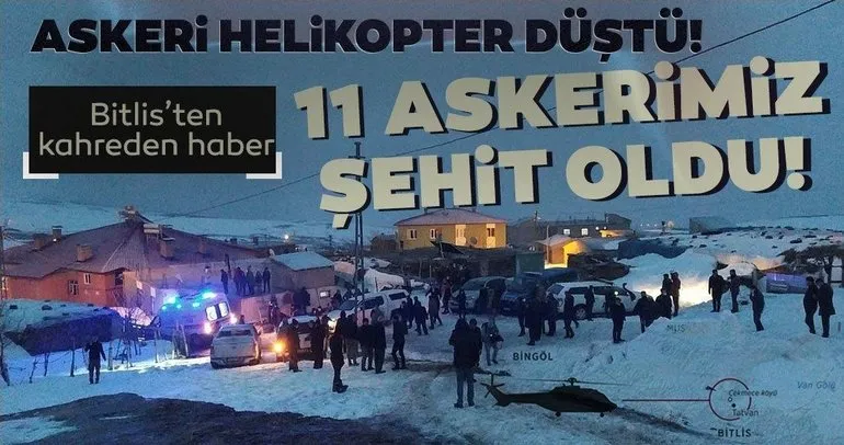 Bitlis’ten son dakika acı haber! Cougar tipi helikopter kalkışından 30 dakika sonra kırıma uğradı: 11 asker şehit