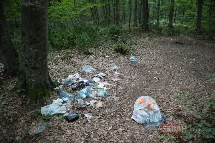 Belgrad Ormanı’nda mangal közlerini ve çöpleri bırakıp gittiler