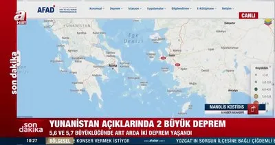 SON DAKİKA! Yunanistan açıklarında 2 büyük deprem | Video