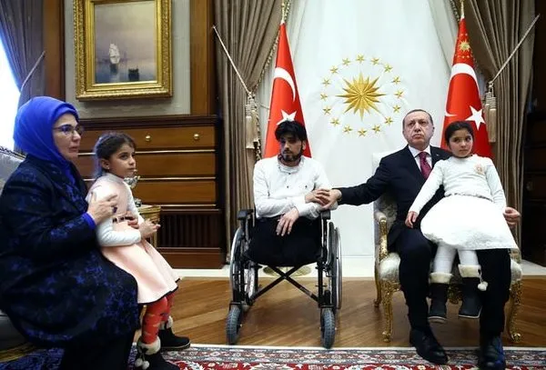 Cumhurbaşkanı Erdoğan, Suriyeli Gözyaşı ve ailesini kabul etti