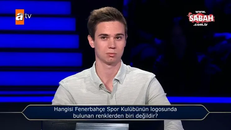 Kim Milyoner Olmak İster’de Fenerbahçeli yarışmacıyı zorlayan soru! İşte Milyoner’de dikkat çeken o cevap!