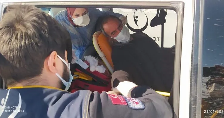 Elazığ’da paletli ambulans, mahsur kalan vatandaş için seferber oldu