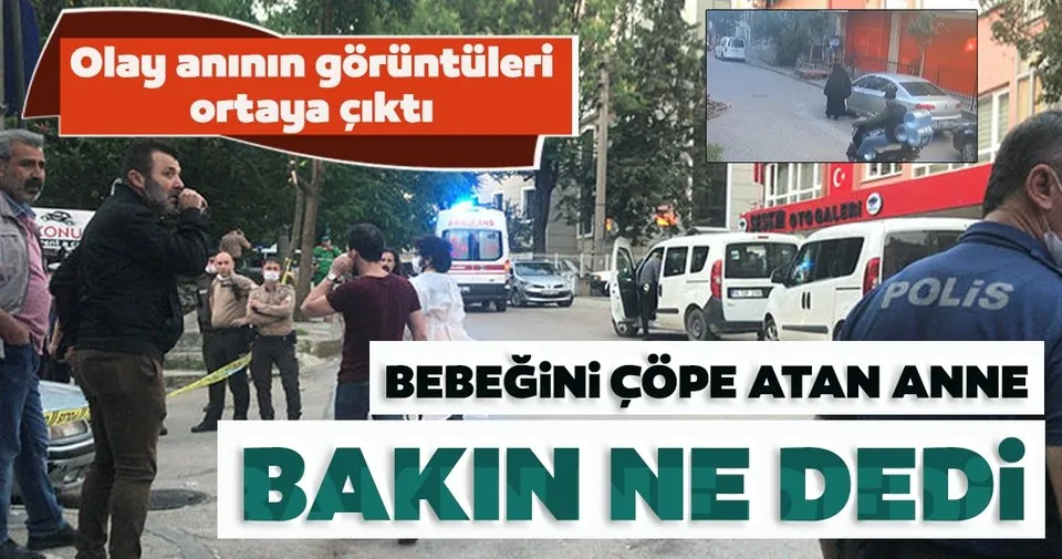 cocugunu posete koyup cope atan kadinin