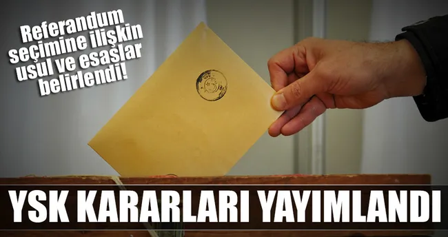 YSK kararları Resmi Gazete’de yayımlandı