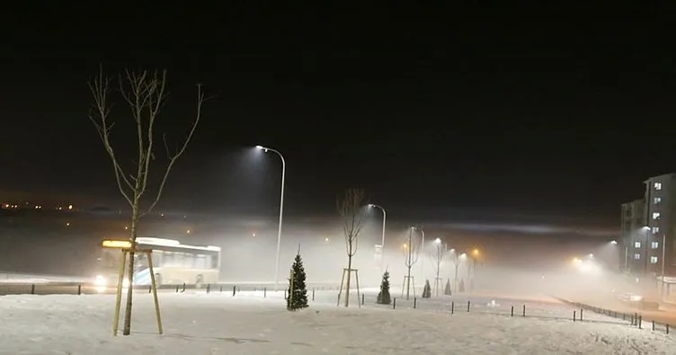 Erzurum’da hava ulaşımına sis engeli