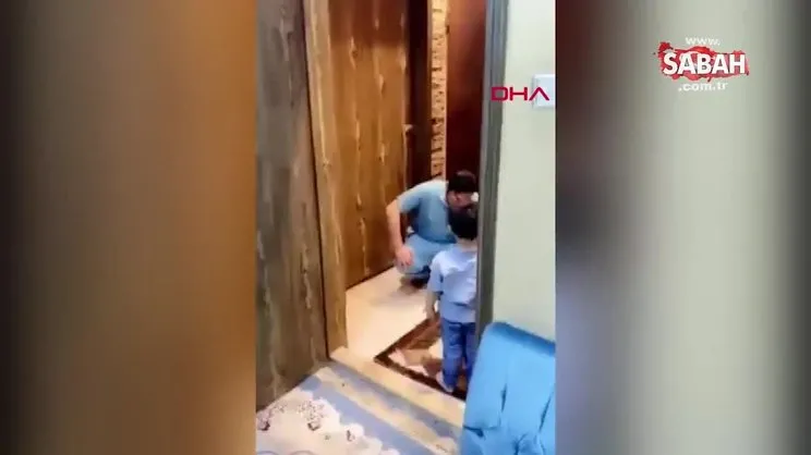 Suudi doktorun corona virüs nedeniyle çocuğuna sarılamadığı anlar yürek burktu! | Video