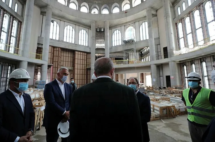 Son dakika: Başkan Erdoğan Ayasofya'da incelemelerde bulundu