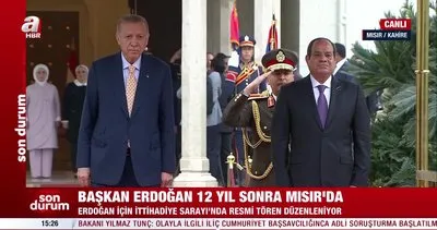 Başkan Erdoğan için Kahire’de resmi tören | Video
