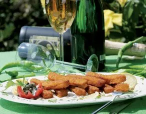 Kapari Soslu Balık Kroket