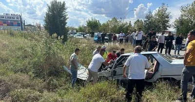 Çorum’da iki otomobil çarpıştı: 1’i ağır, 4 yaralı #corum