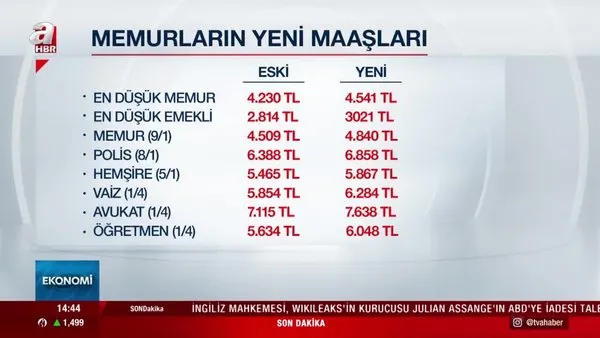 SON DAKİKA HABERLERİ | Emekli ve memur maaşı zam oranları açıklandı! 2021 memur maaşı ne kadar, kaç TL oldu? | Video